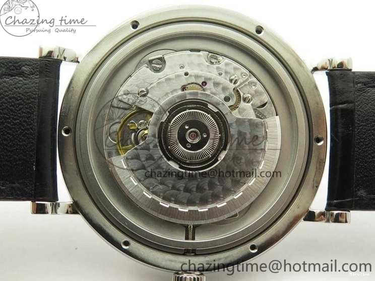 MIROTIME 0419 Portofino Automatic SS FKF 1:1 Best Edition White Dial SS Markers on Black Leather Strap A QuickDry 7138